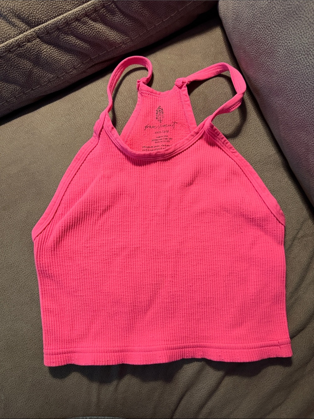 Women’s Free People Movement Happiness Runs Crop Tank in pink Size XS/S